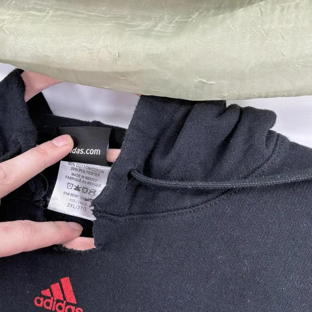 Men’s Adidas Canada Black And Red Hoodie 2XL